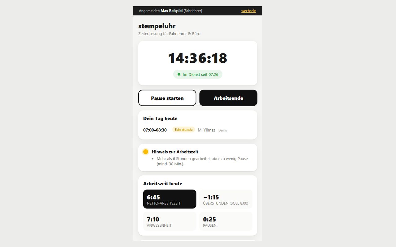 Beispiel einer individuellen Unternehmens-App